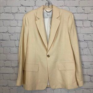 A.L.C. 100% Linen Blazer Jacket Size 4 Ivory